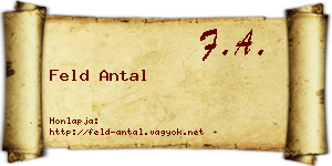 Feld Antal névjegykártya